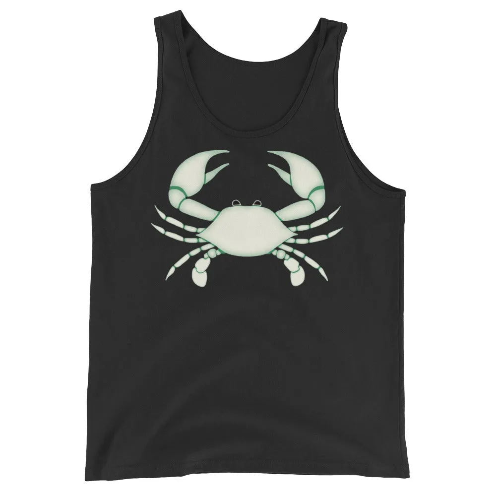 CANCER TANK TOP - Zodiac Symbol - White Crab Graphics - Sleeveless Shirt for Men and Women (Unisex)