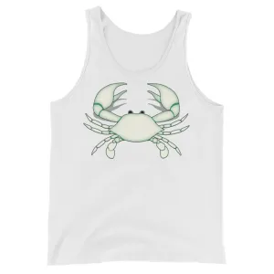 CANCER TANK TOP - Zodiac Symbol - White Crab Graphics - Sleeveless Shirt for Men and Women (Unisex)