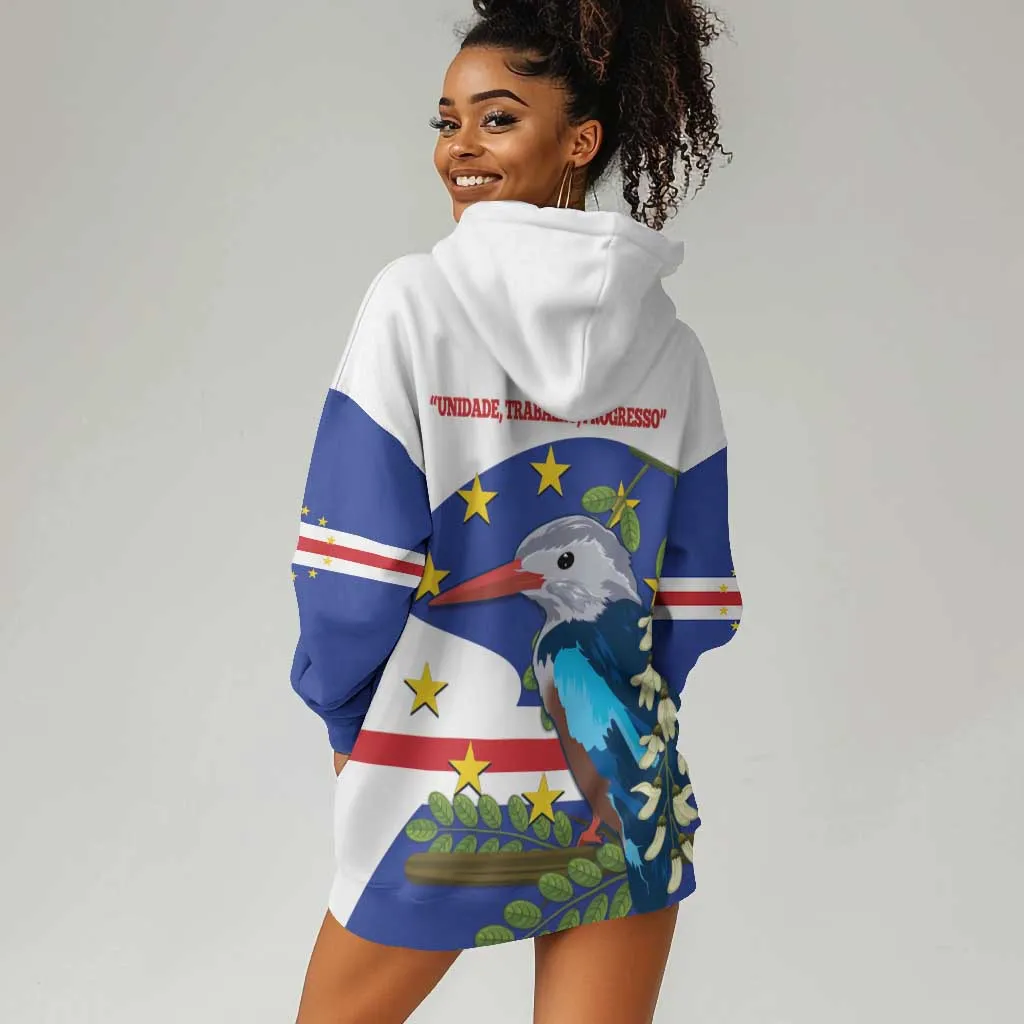 Cape Verde Hoodie Dress Grey-Headed Kingfisher Mix Honey Locust LT14