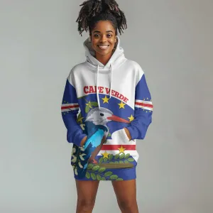 Cape Verde Hoodie Dress Grey-Headed Kingfisher Mix Honey Locust LT14