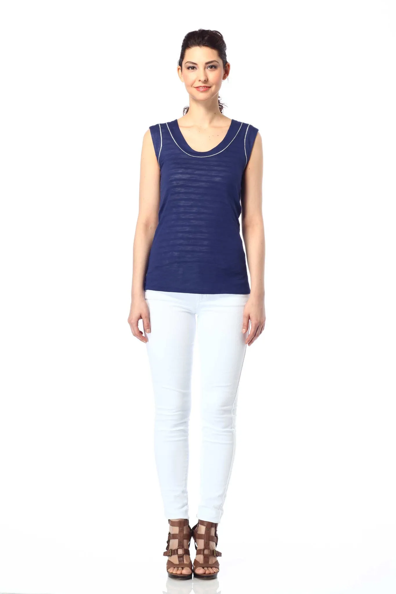 Carla Reversible Round Neck Tank Top