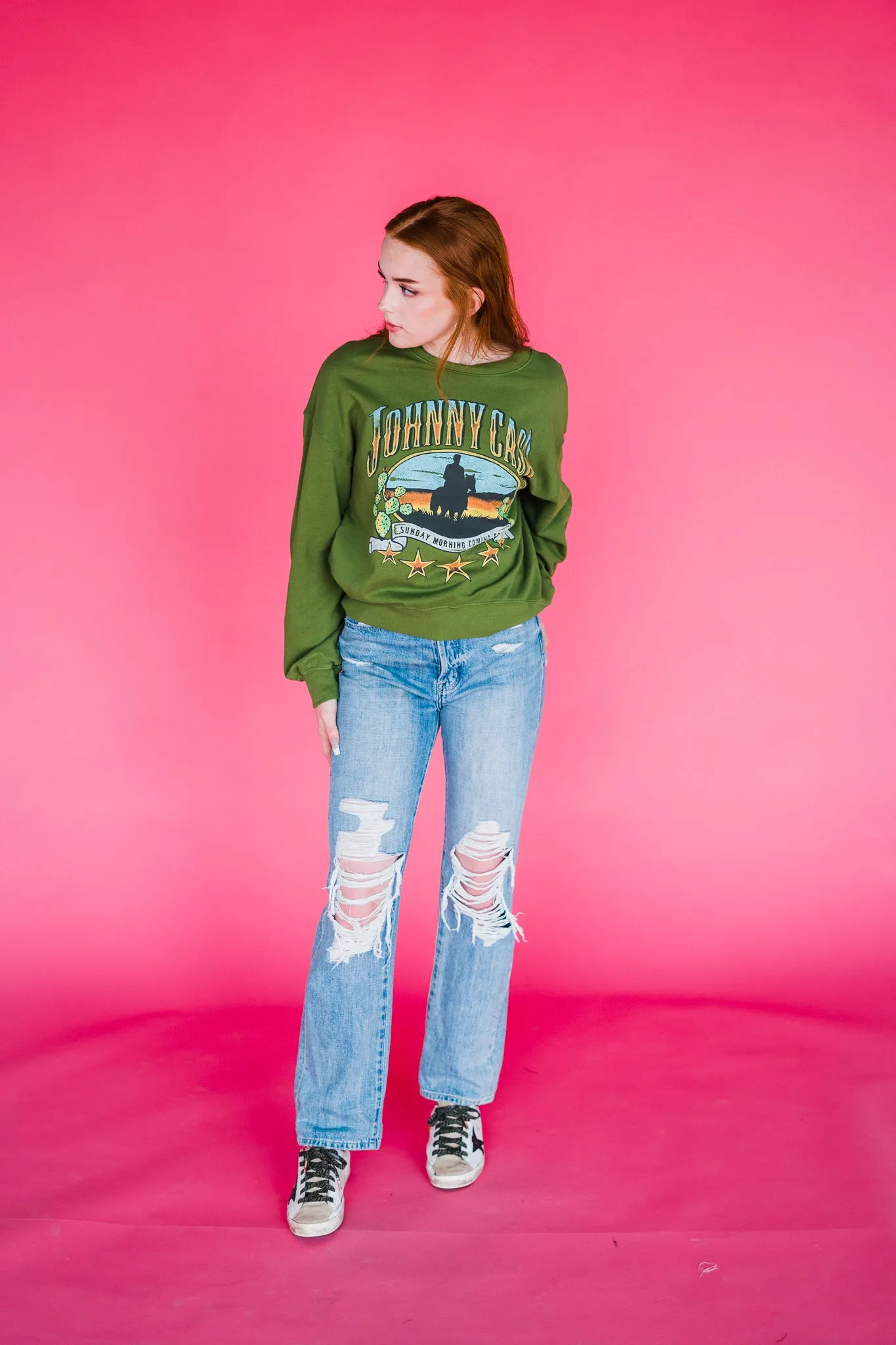 Cassie Super High Rise Straight Jean - Lucca Distressed