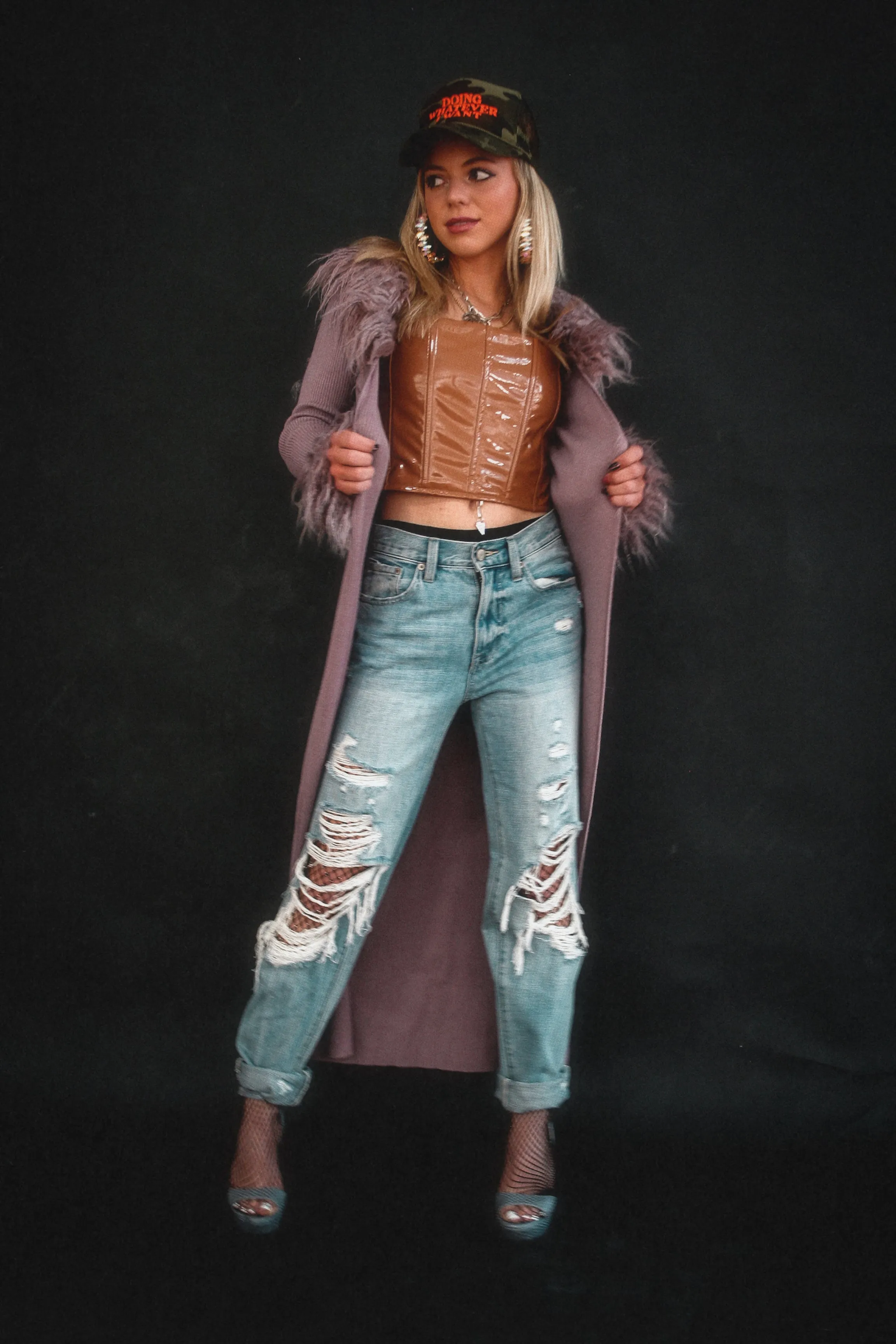 Cassie Super High Rise Straight Jean - Lucca Distressed