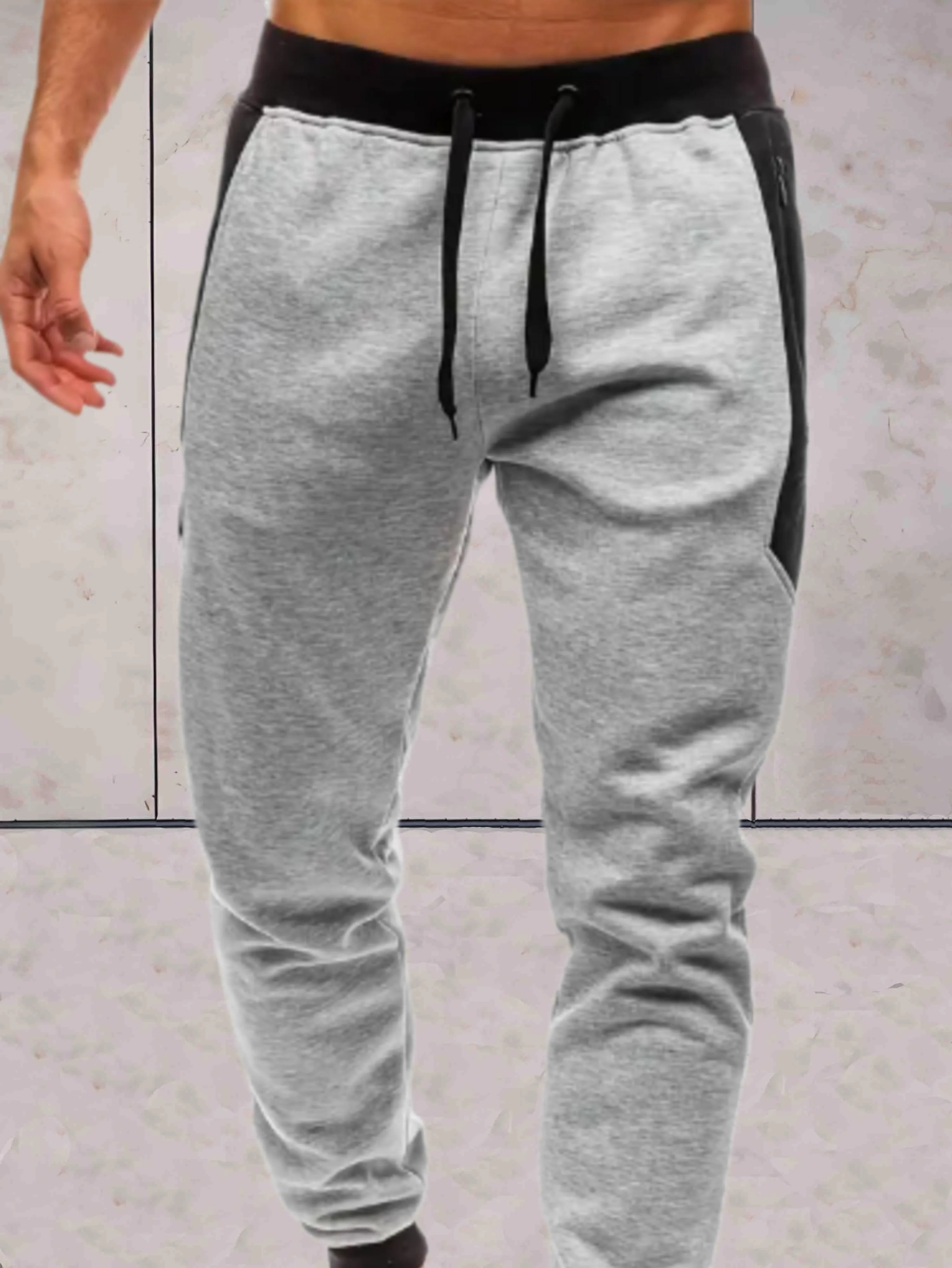 Chester | Schmal geschnittene Herren-Sweatpants mit hoher Taille und Taschen
