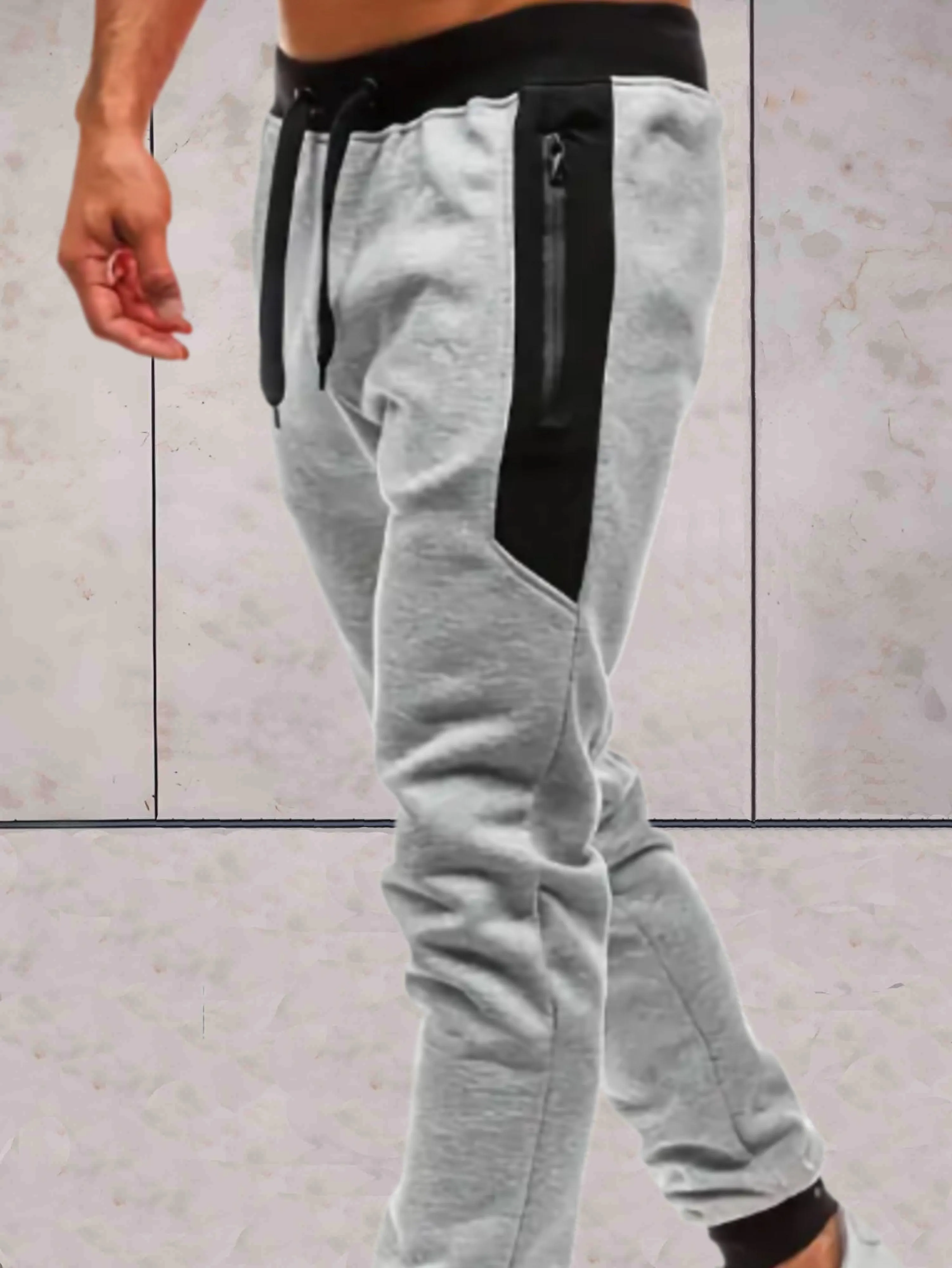 Chester | Schmal geschnittene Herren-Sweatpants mit hoher Taille und Taschen