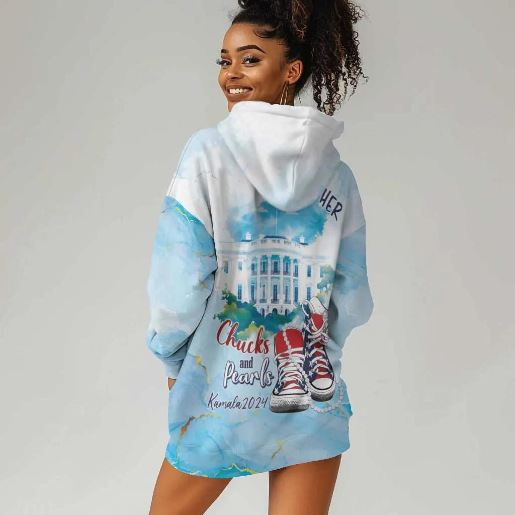 Chucks N Pearls 2024 Hoodie Dress I'm With Her LT7