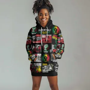 Civil Rights Movement Hoodie Dress Poster Art Black Pride DT02
