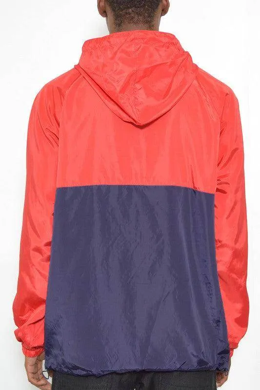 Color Block Jacket Pullover Windbreaker