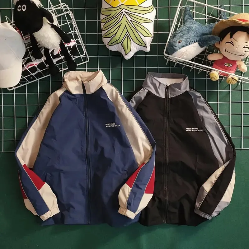 Color Block Y2K Patchwork Jacket for a Stylish Look