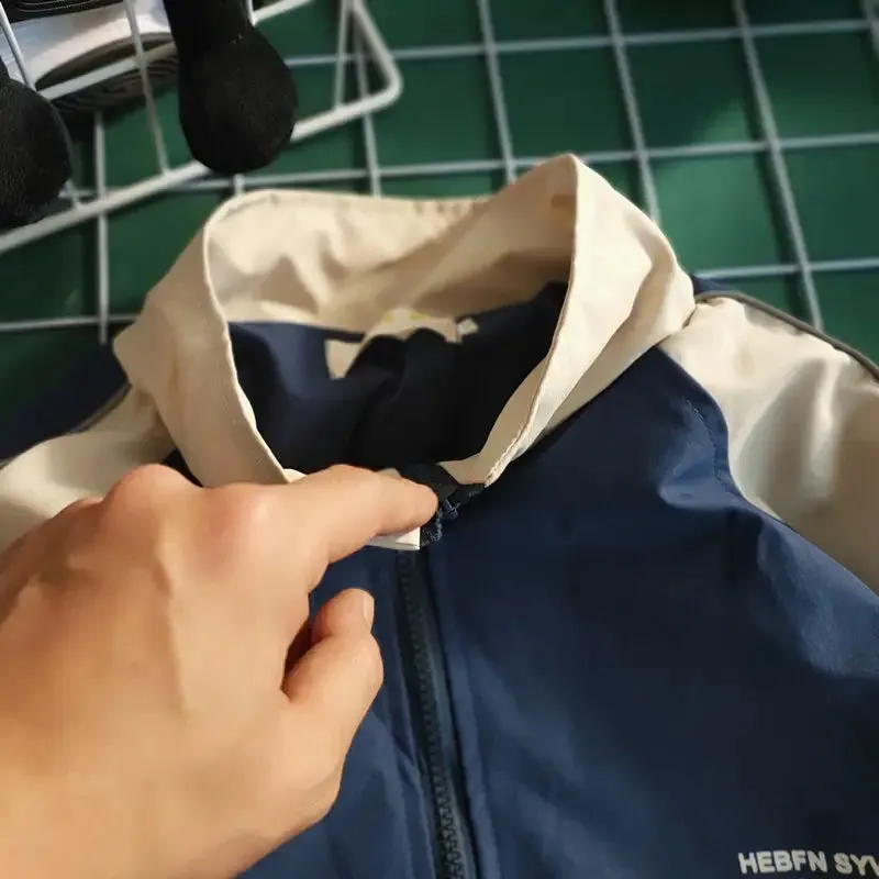 Color Block Y2K Patchwork Jacket for a Stylish Look