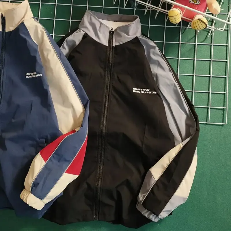 Color Block Y2K Patchwork Jacket for a Stylish Look
