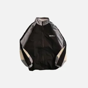 Color Block Y2K Patchwork Jacket for a Stylish Look