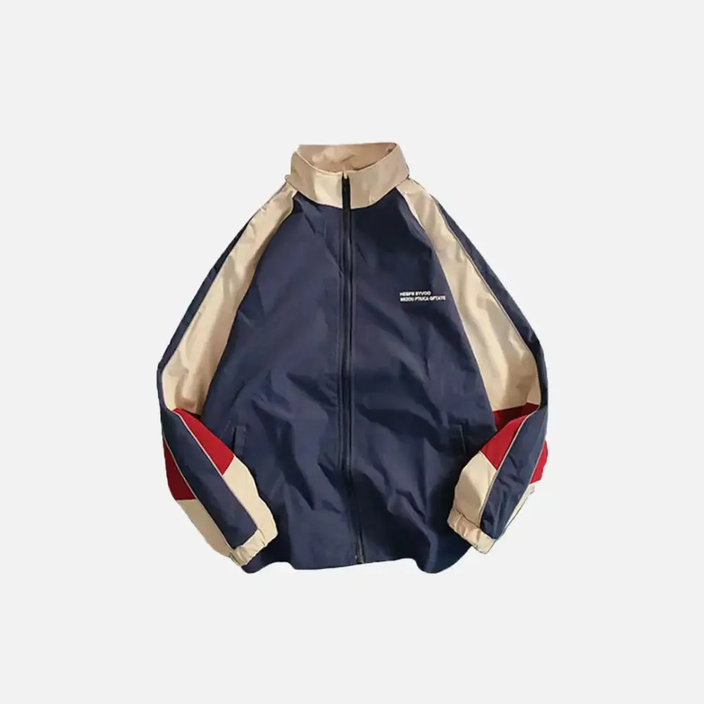Color Block Y2K Patchwork Jacket for a Stylish Look
