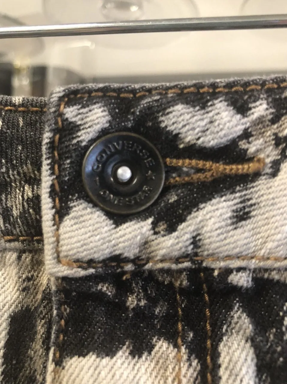 CONVERSE BLEACHED JEAN SKIRT, size 6. #856