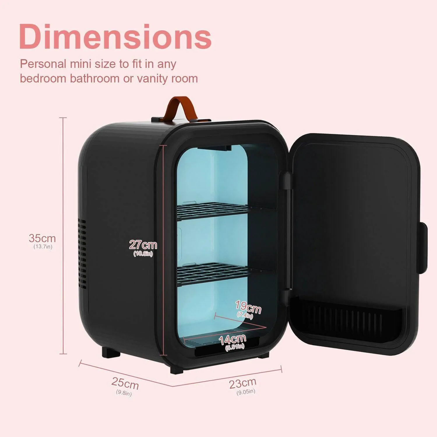 COOSEON® 7L Mini Skincare Fridge - Black
