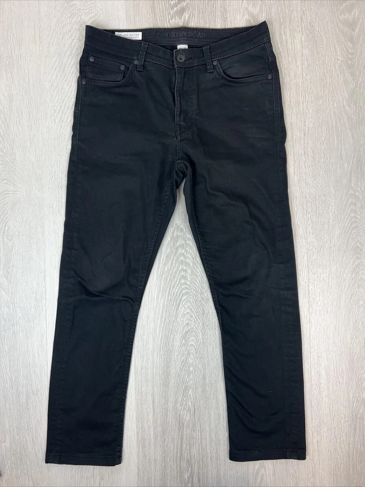 Country Road Denim Mens Black Slim Fit Jeans Size 30 X 33