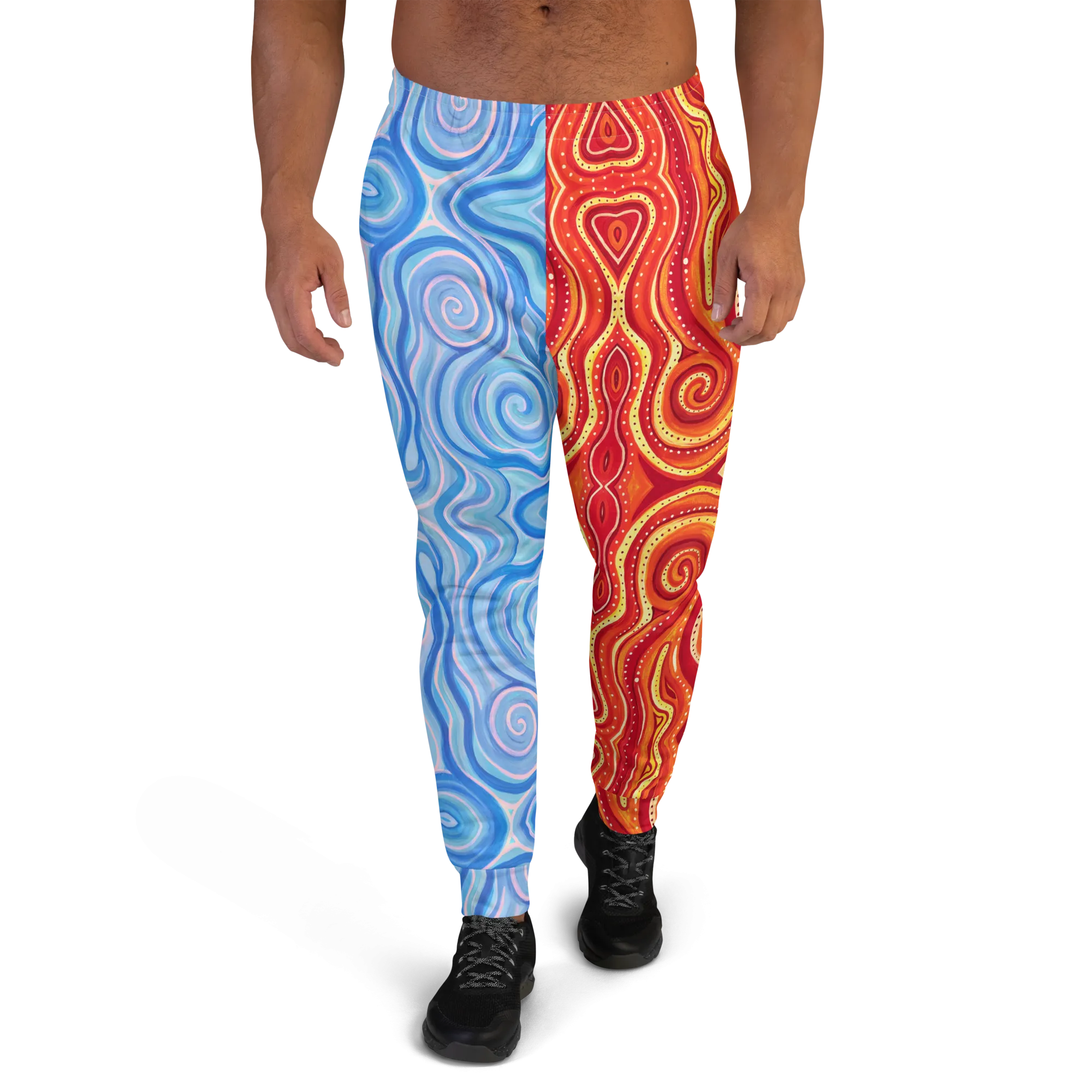 Cozy Slim Fit Joggers- "Aqua" x "Ember"