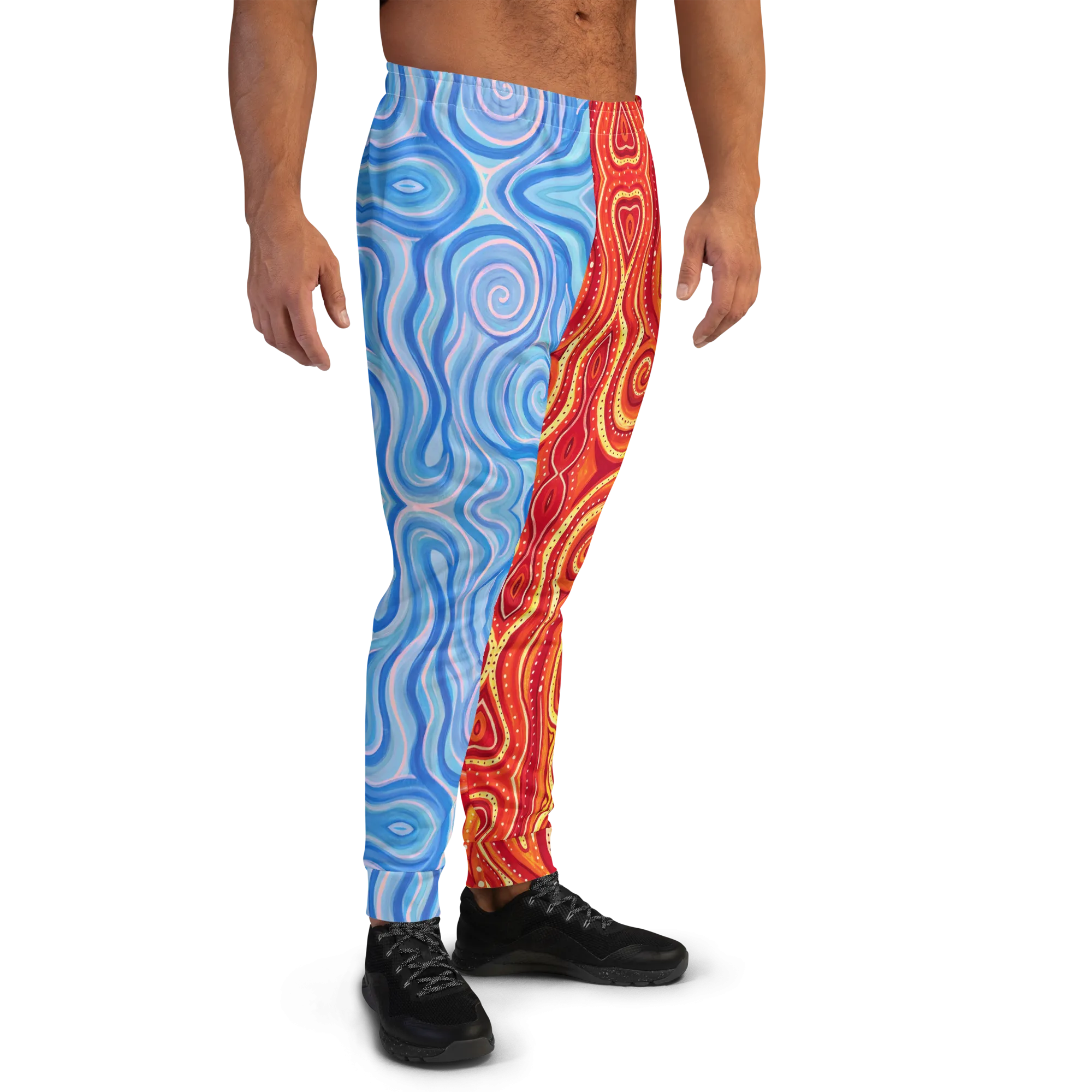 Cozy Slim Fit Joggers- "Aqua" x "Ember"