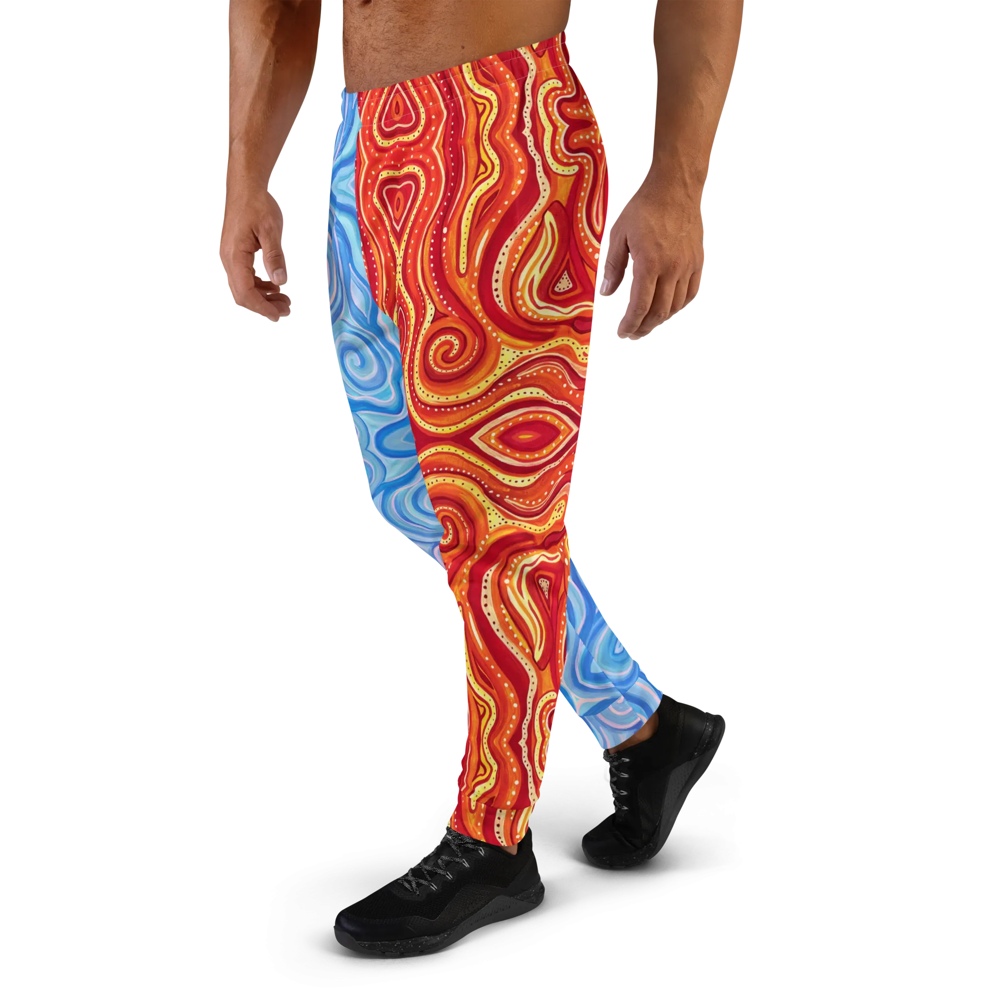 Cozy Slim Fit Joggers- "Aqua" x "Ember"