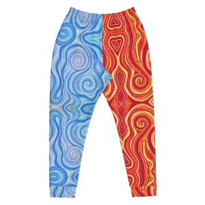 Cozy Slim Fit Joggers- "Aqua" x "Ember"
