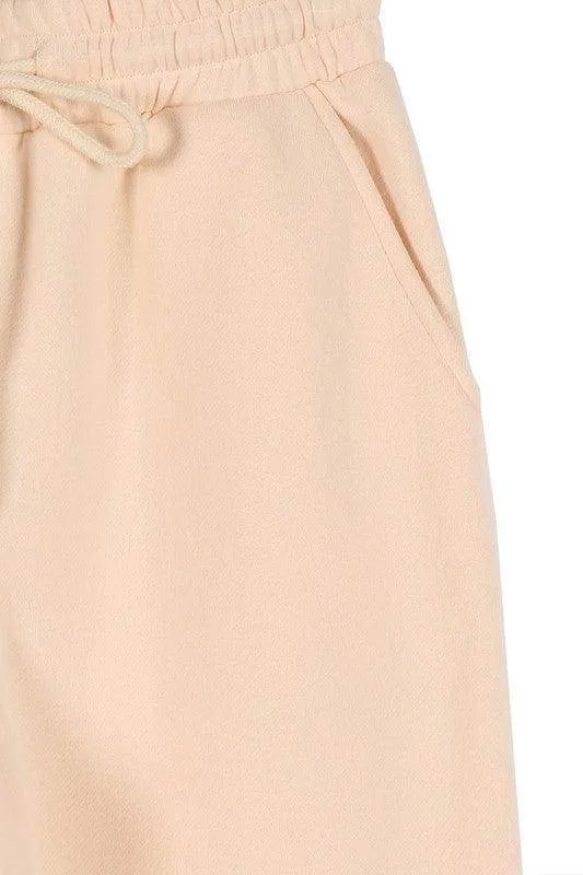 Cream Sweat Jogger Pants