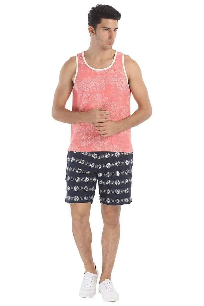 Crew Neck Reverse Print Short Sleeve Tee