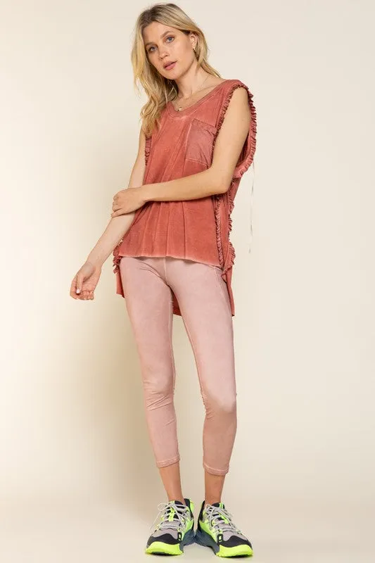 Criss-cross Lace-up Open Back Tank Top