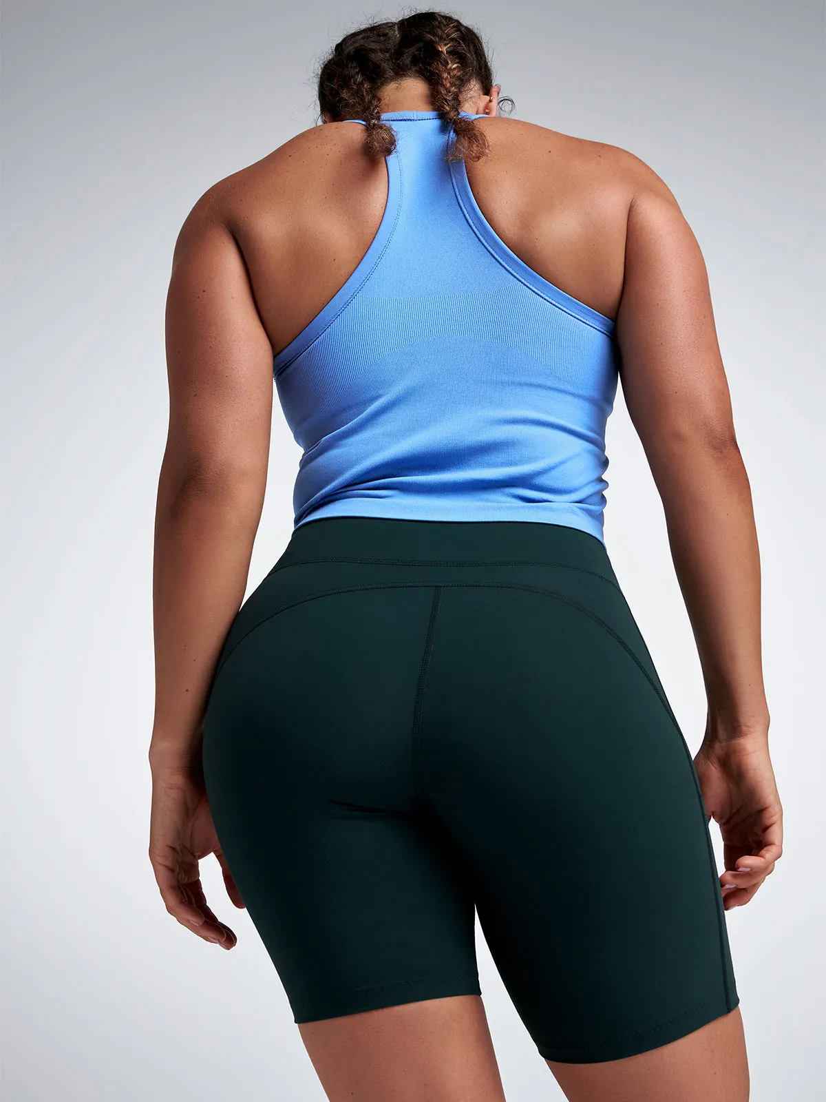 CROPPED MUSCLE TANK (RECYCLED) Vibrant Blue