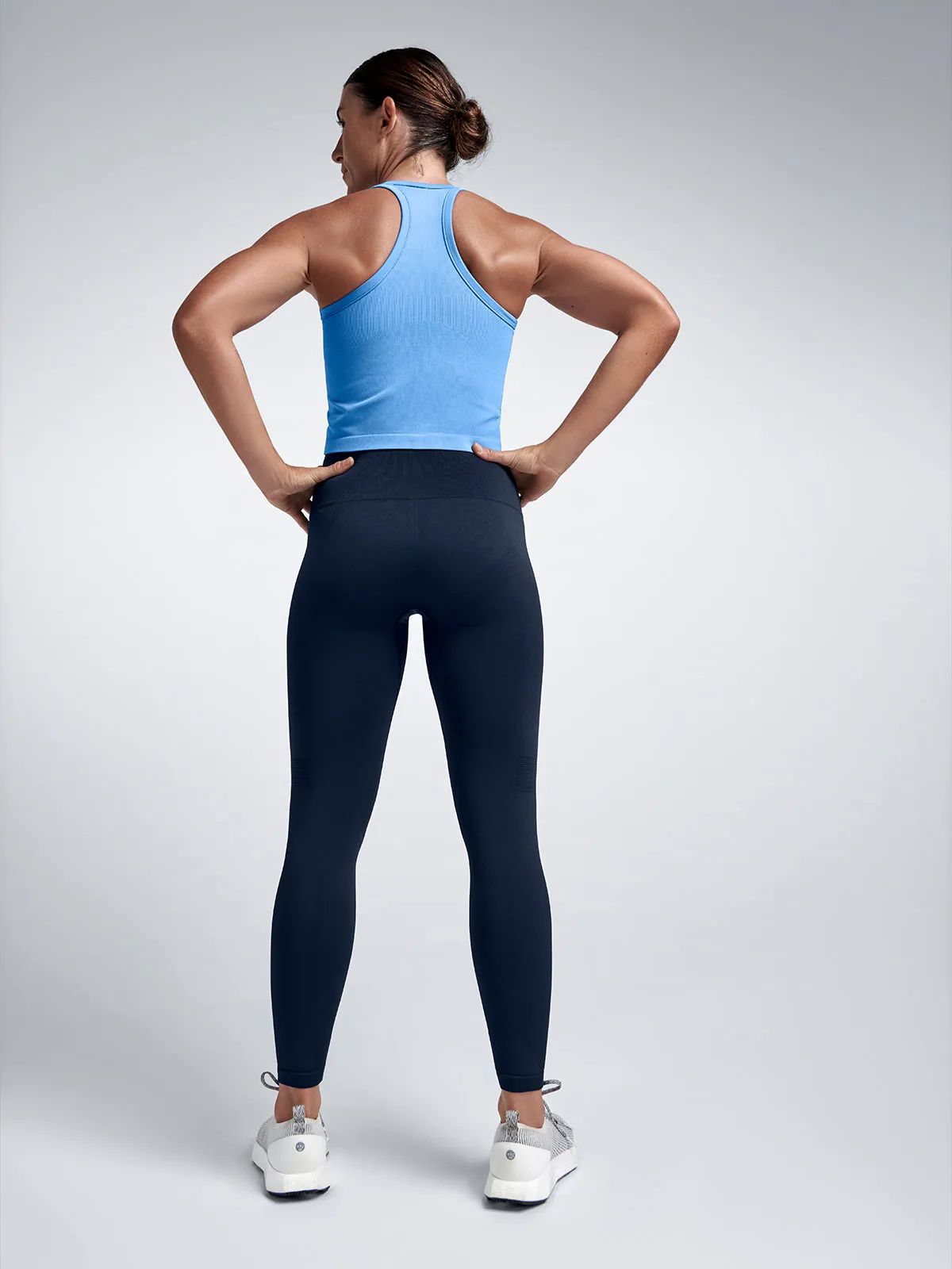 CROPPED MUSCLE TANK (RECYCLED) Vibrant Blue