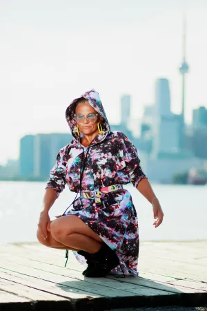 Cuddle Puddle Galaxy Sweater Dress-Pink