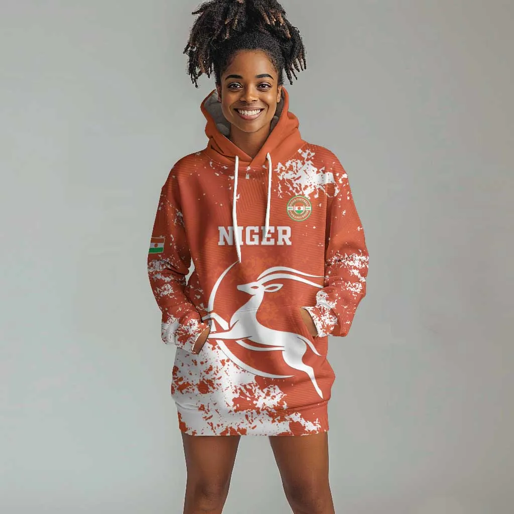 Custom Afro Niger Football Hoodie Dress We Are Champions LT15