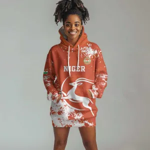 Custom Afro Niger Football Hoodie Dress We Are Champions LT15