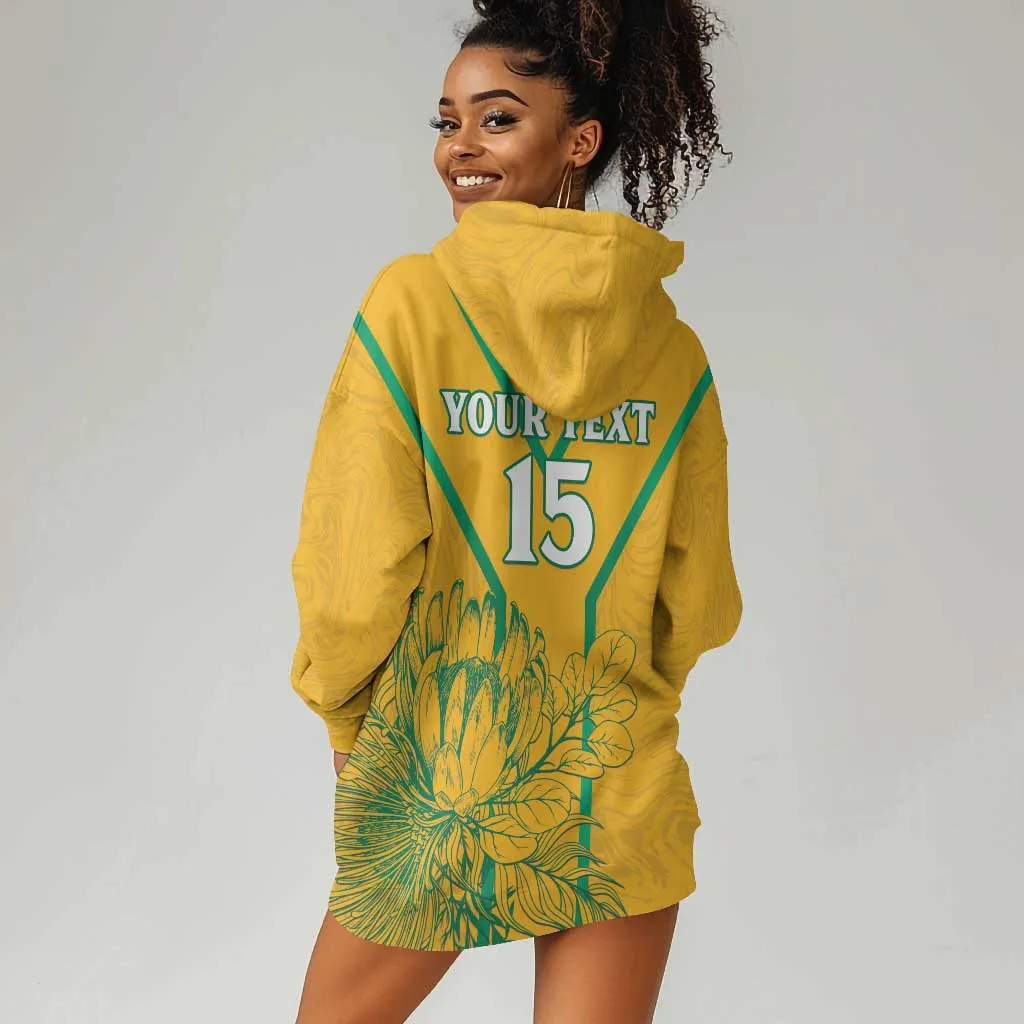 Custom Afro South Africa Soccer Hoodie Dress Go Champions LT15