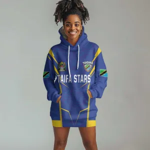 Custom Afro Tanzania Football Hoodie Dress Taifa Stars Go Champion LT18