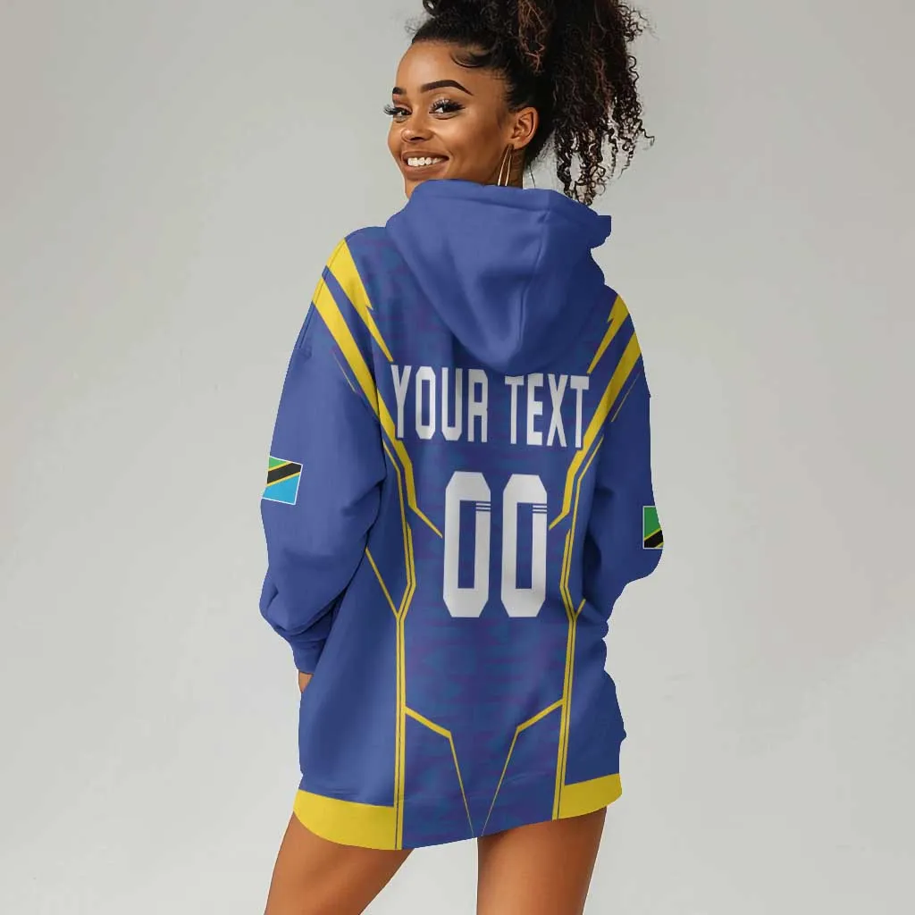 Custom Afro Tanzania Football Hoodie Dress Taifa Stars Go Champion LT18