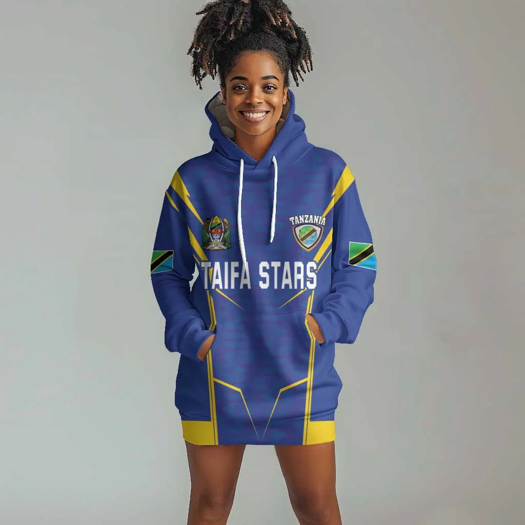 Custom Afro Tanzania Football Hoodie Dress Taifa Stars Go Champion LT18
