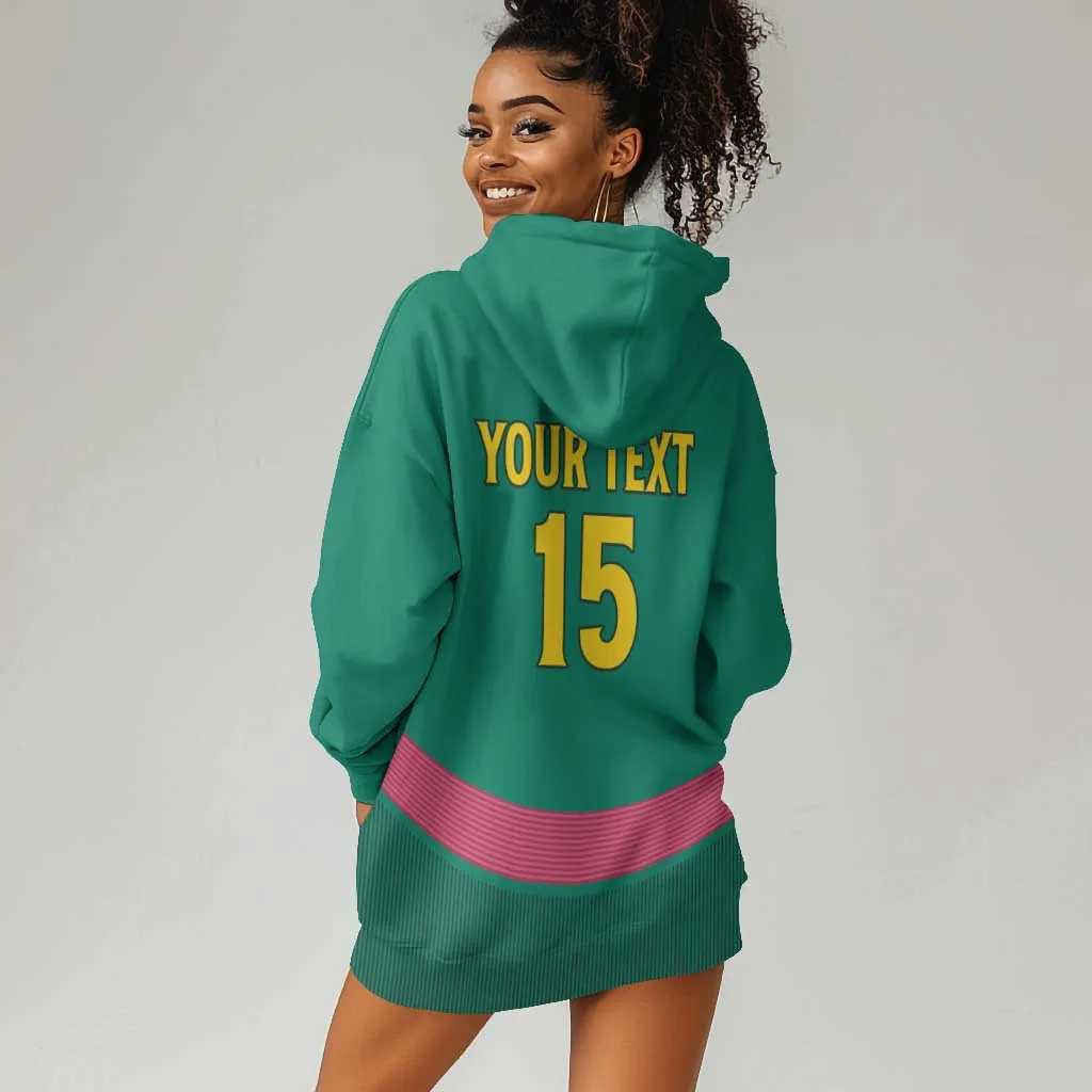 Custom Cameroun Football Hoodie Dress Allez les Lions LT15