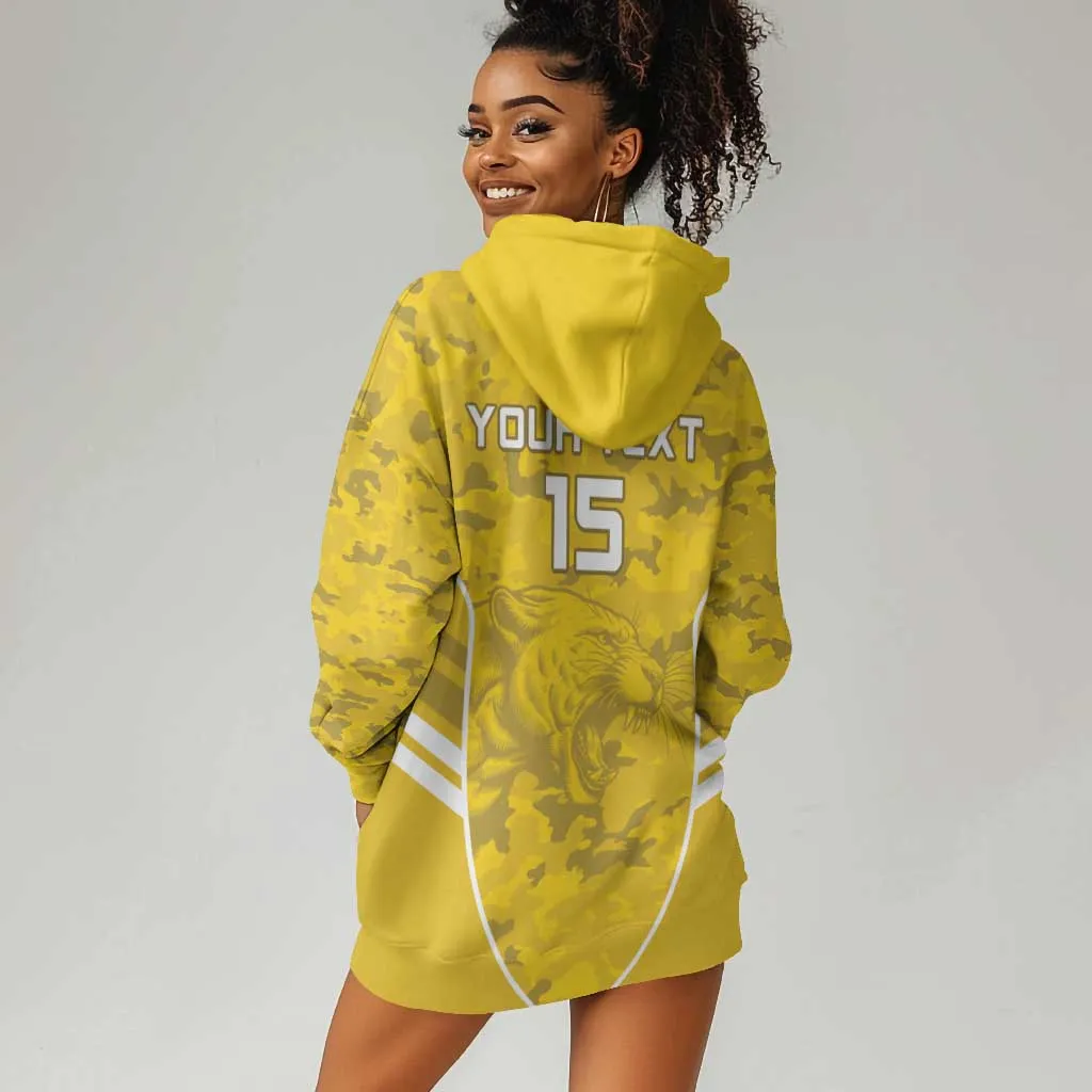 Custom Gabon Football Hoodie Dress Go Les Pantheres LT15