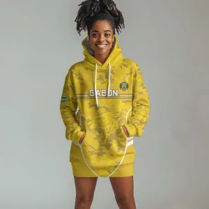 Custom Gabon Football Hoodie Dress Go Les Pantheres LT15