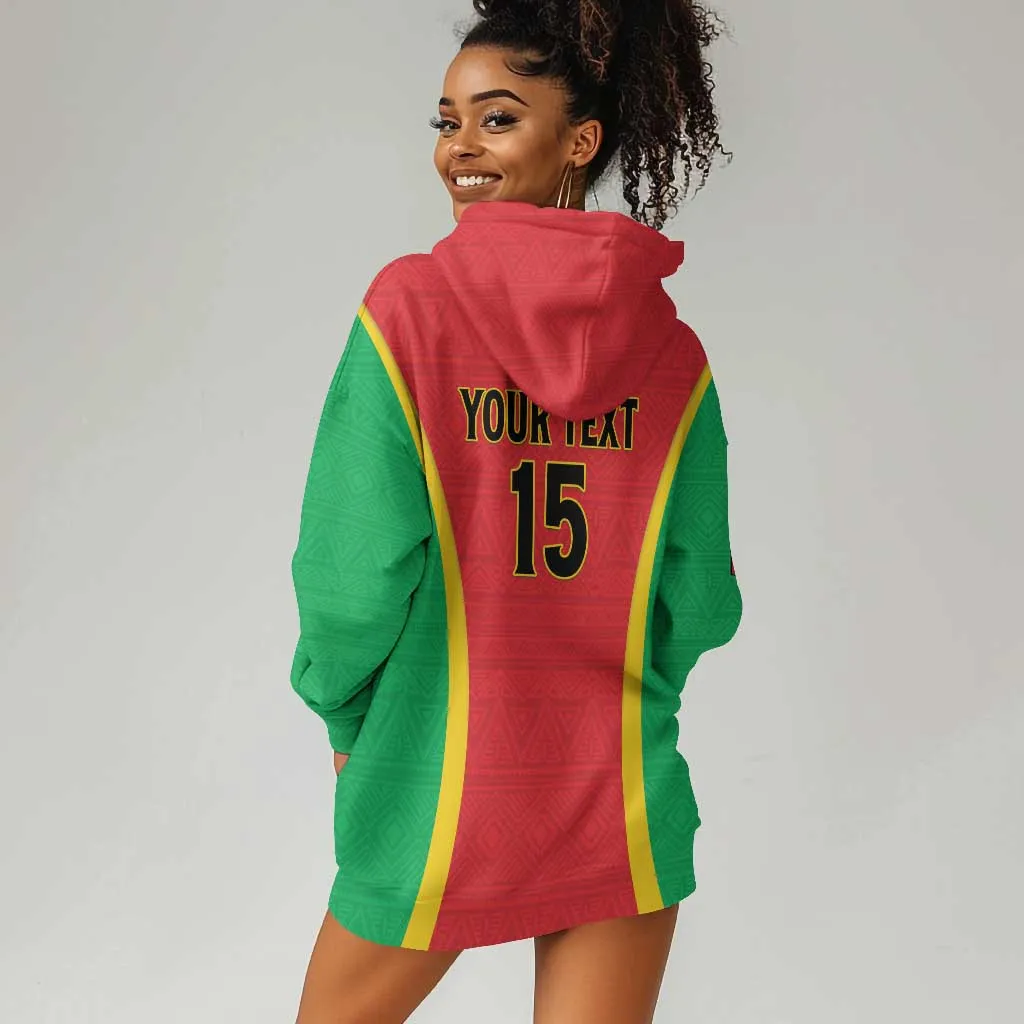 Custom Guinea-Bissau Football Hoodie Dress Go Djurtus Go LT15