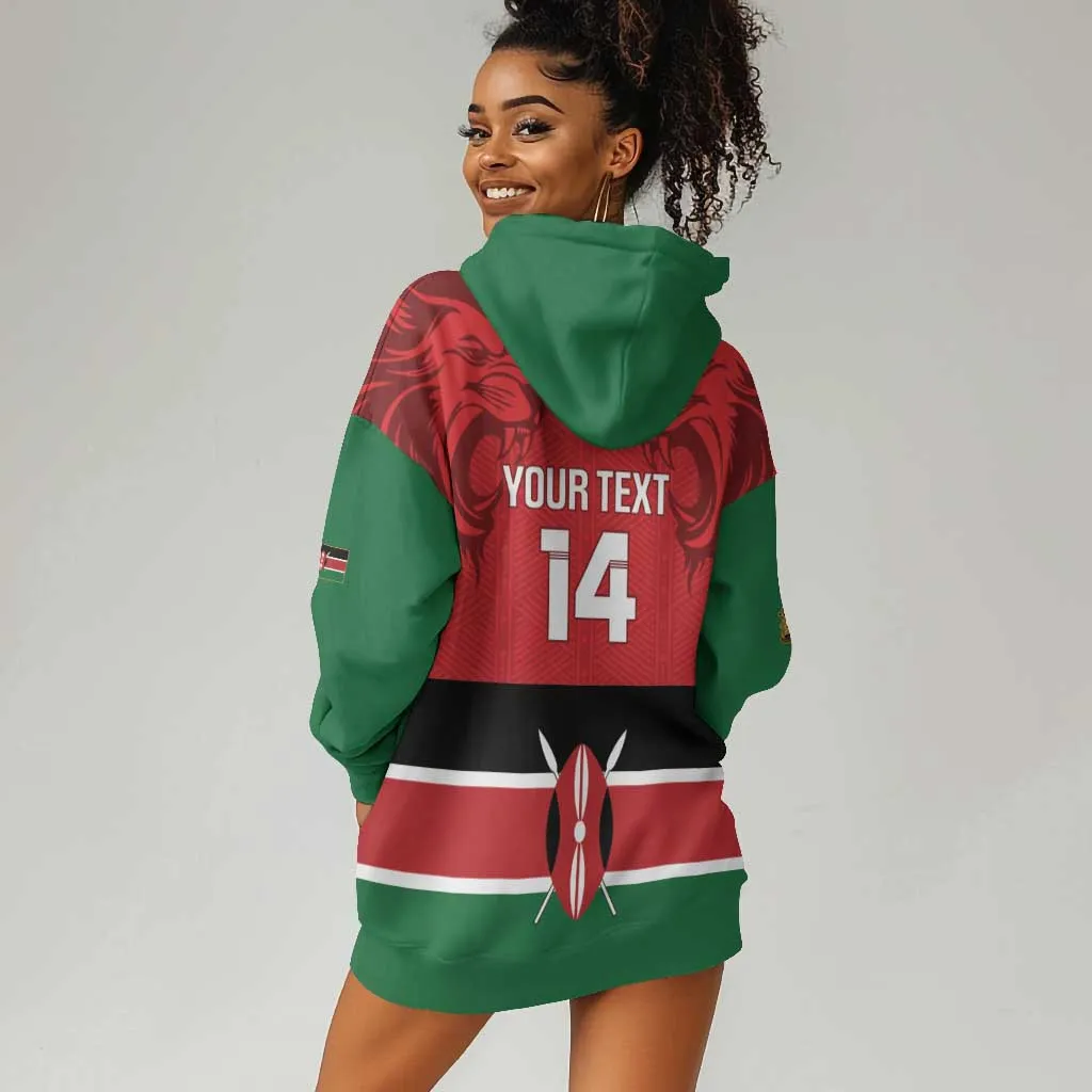 Custom Kenya Football Hoodie Dress Go Harambee Stars African Pattern LT14