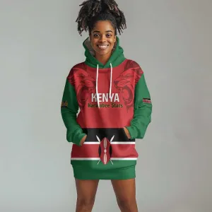 Custom Kenya Football Hoodie Dress Go Harambee Stars African Pattern LT14