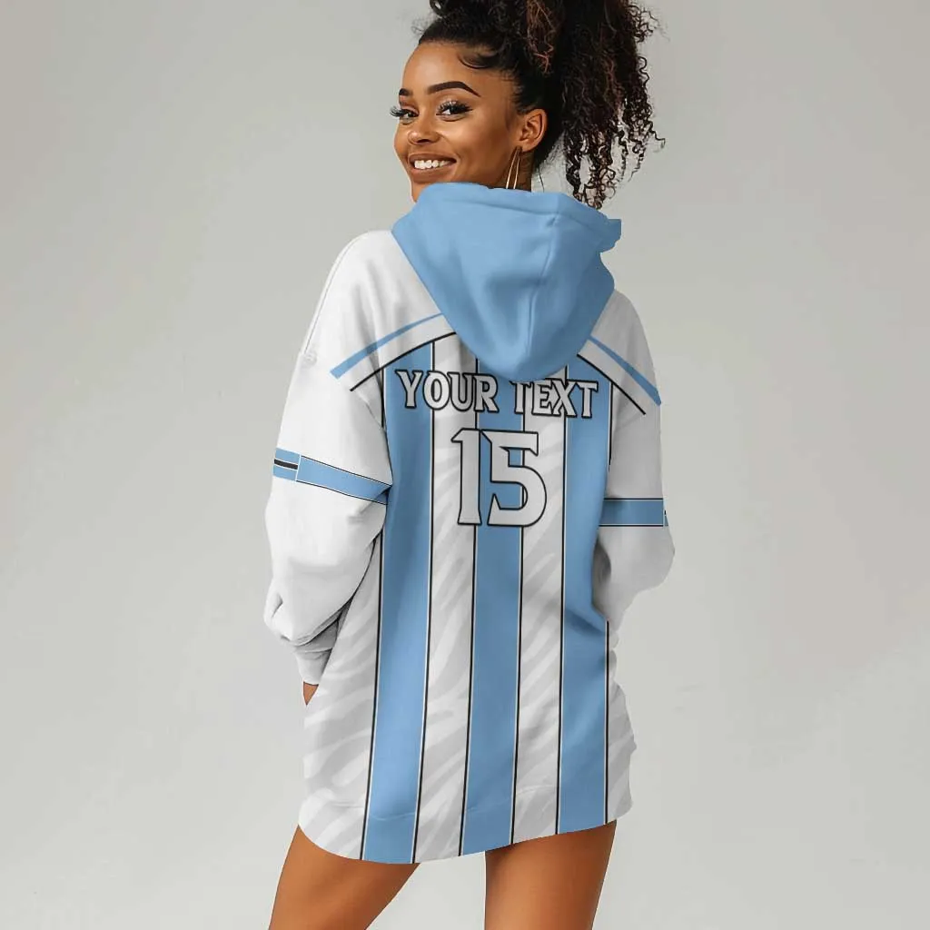 Custom Lefatshe la Botswana Football Hoodie Dress Come On Dipitse LT15