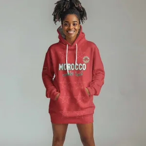 Custom Morocco Football Hoodie Dress Allez les Lions de lAtlas LT15