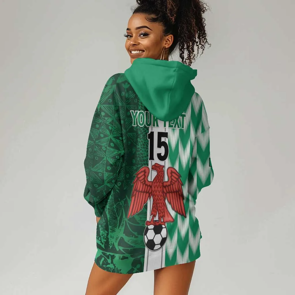 Custom Nigeria Football Hoodie Dress Go Champions LT15