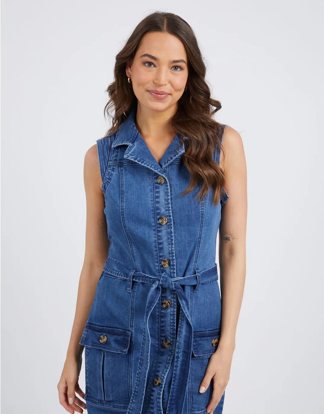 Daisy Denim Dress - Blue Wash