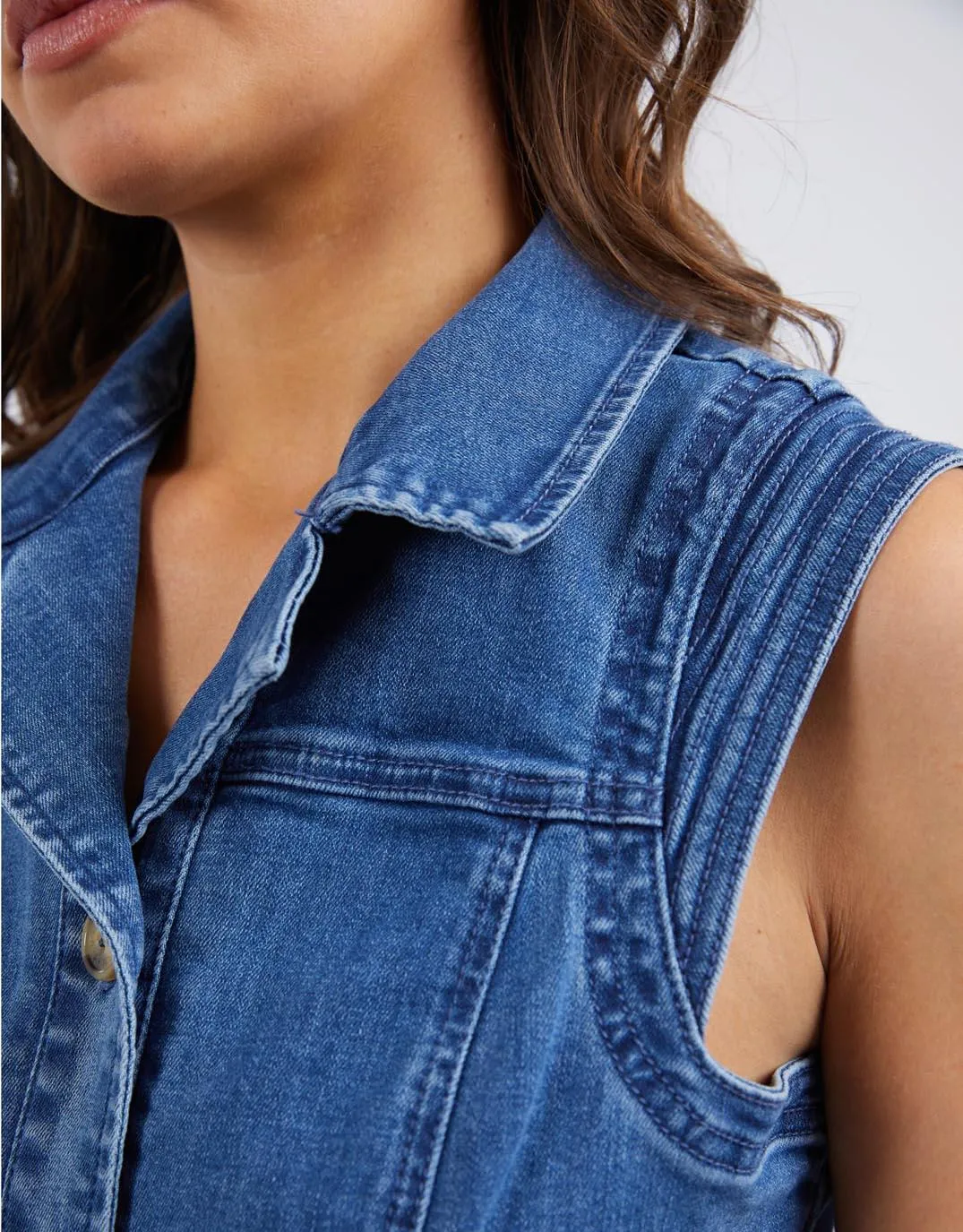 Daisy Denim Dress - Blue Wash