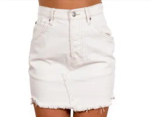Deco White Brea Cutoff Skirt
