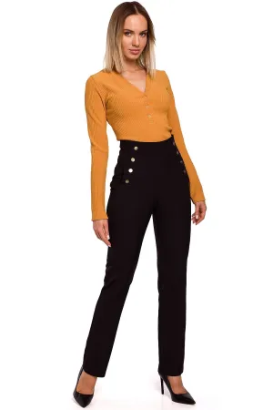 Decorative Pocket Slim-Fit Trousers