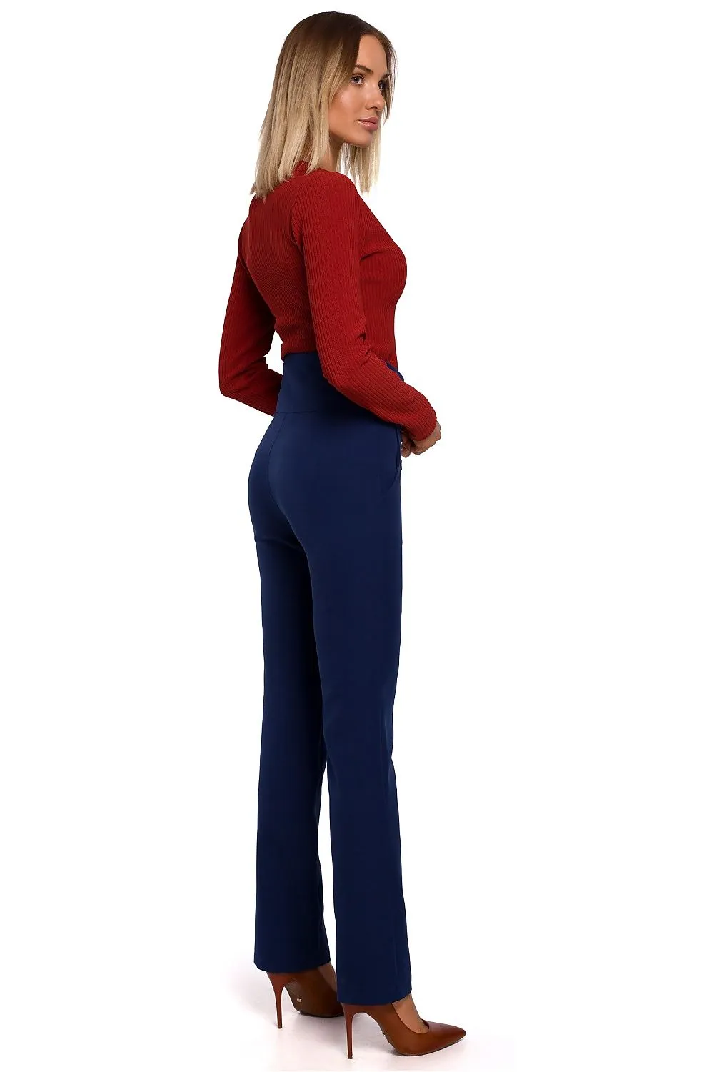Decorative Pocket Slim-Fit Trousers